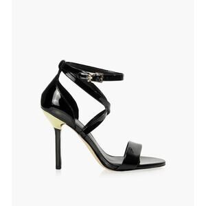 MICHAEL KORS Astrid Sandal Black Patent Leather Women’s Shoes Sz 10